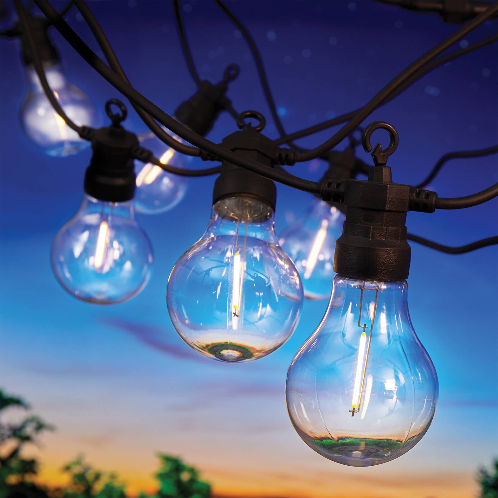 Lytworx 14.5m Solar Party Filament Lights 30 Pack 70738 - Warm White LED, Outdoor