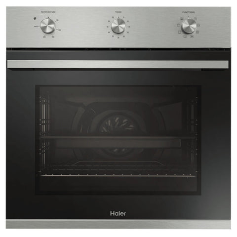 Haier 60cm Multi Function Oven - 70L, Seven Functions, Stainless Steel, Triple Glazed Door - HWO60S7MX4