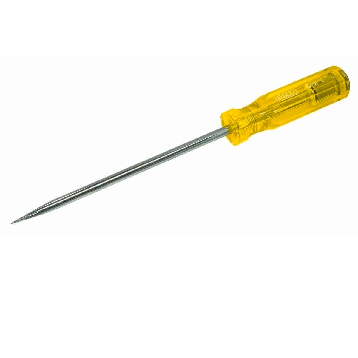 Stanley 10 x 250mm Slotted Screwdriver, Long 250mm Steel Shaft, Yellow Handle
