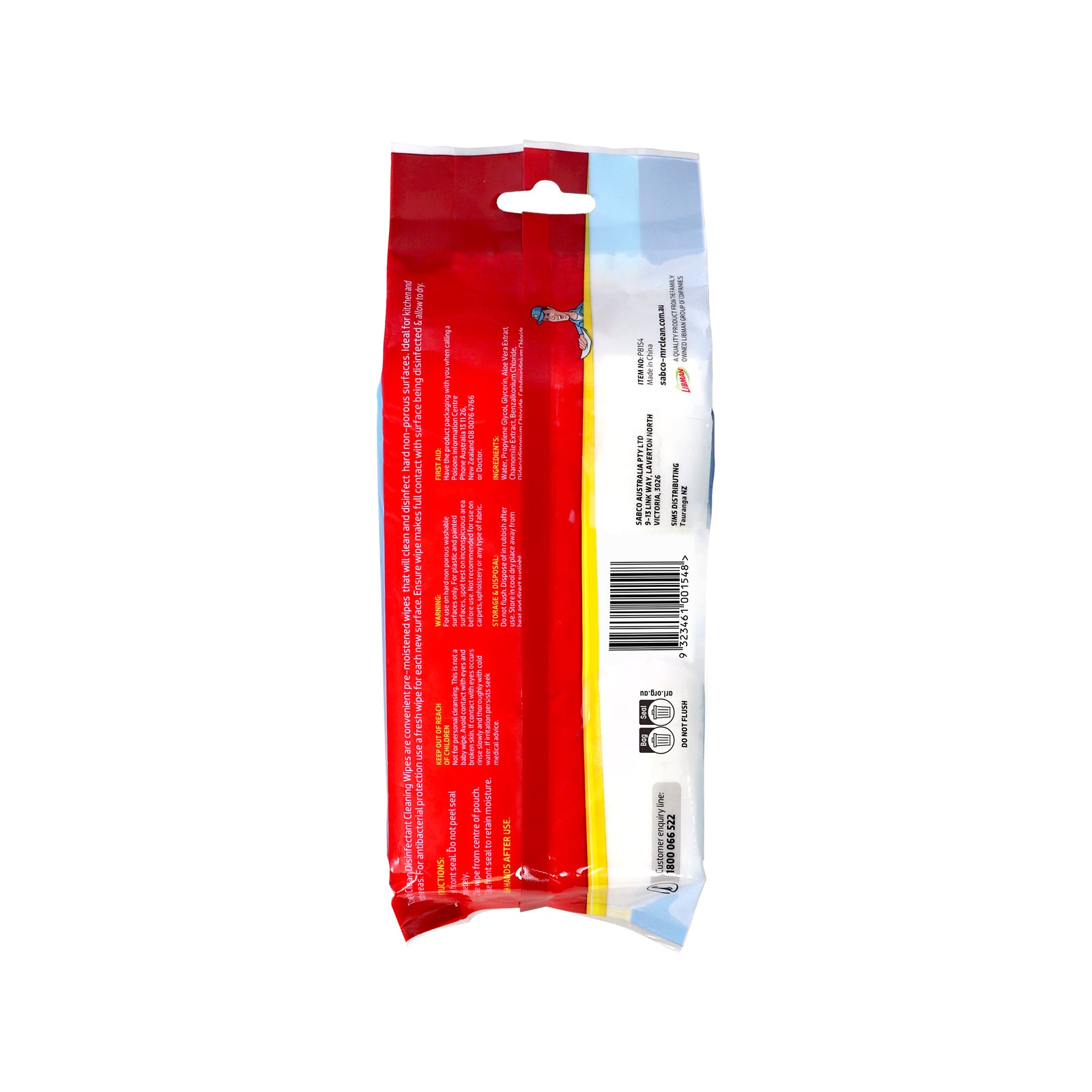Mr Clean Anti Bacterial Wet Wipes 100 Pack