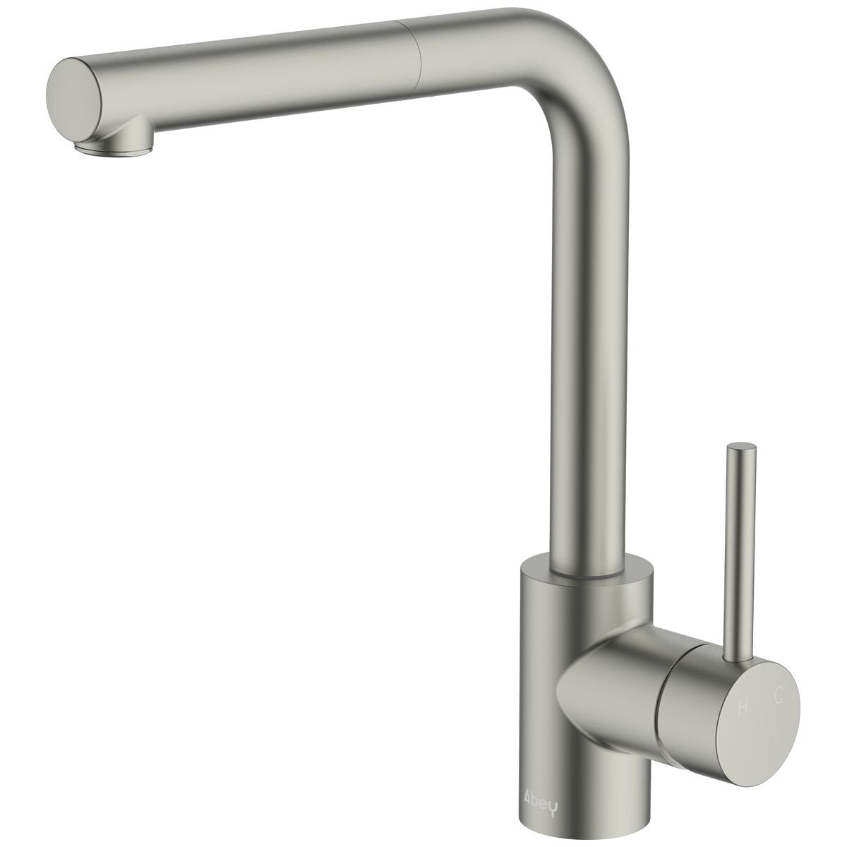 Abey Lucia Side Lever Pull Out Mixer Tap - Brushed Nickel, 4 Star Water Rating - 3K6-BN-LF