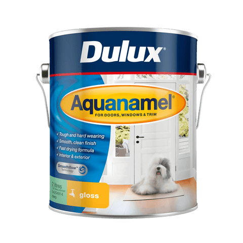 Dulux Aquanamel Gloss Enamel Paint 2L Deep Base Water-Based Acrylic