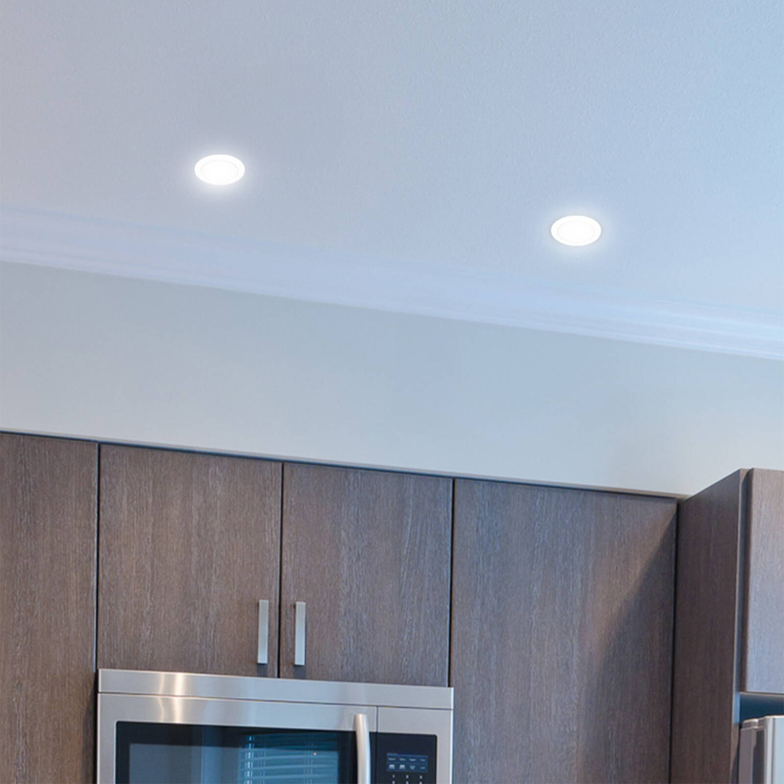 DETA 10W 950lm Grid Connect RGB+CCT Smart LED Downlight 240V White 4 Pack DET912P4HA