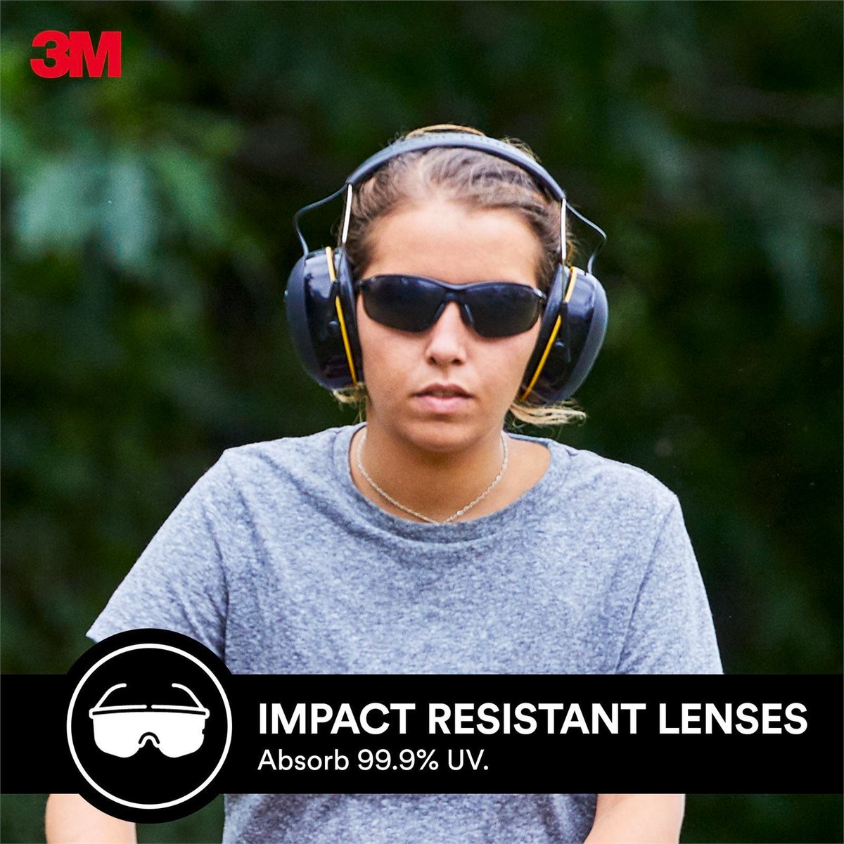 3M Black Grey Flat Temple Safety Glasses Antifog Antiscratch UV Protection