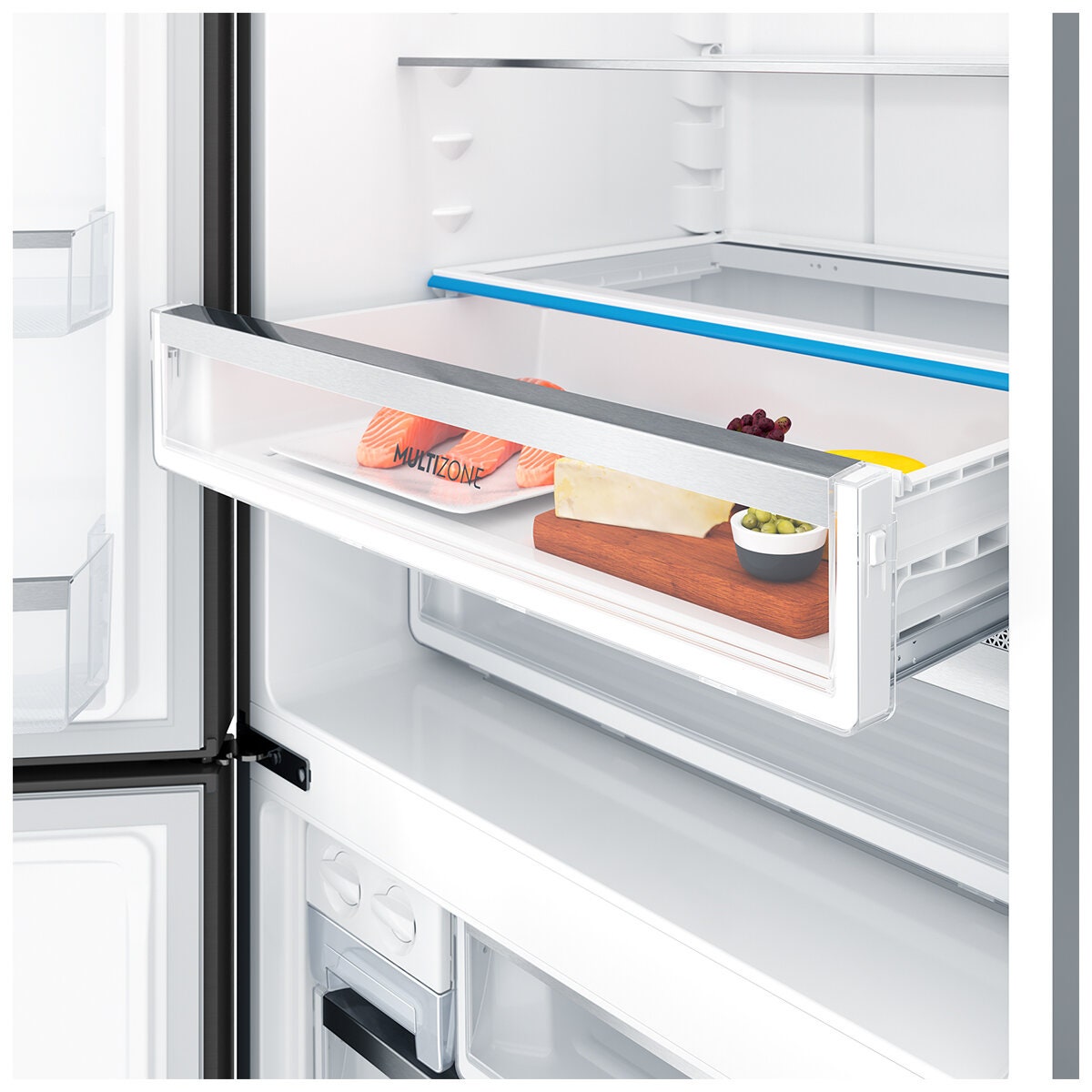 Electrolux 496L bottom mount fridge - right hinged, matte black, 6 star energy rating - EBE5007BD-R