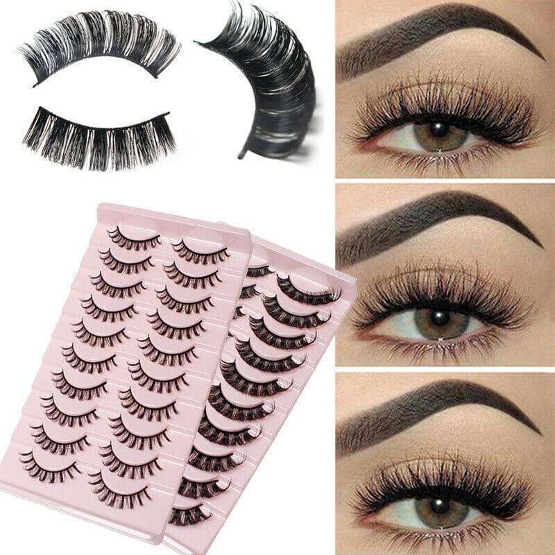False Eyelashes, Synthetic D-Curl Full Strip Lashes, 10 Pairs - view 5