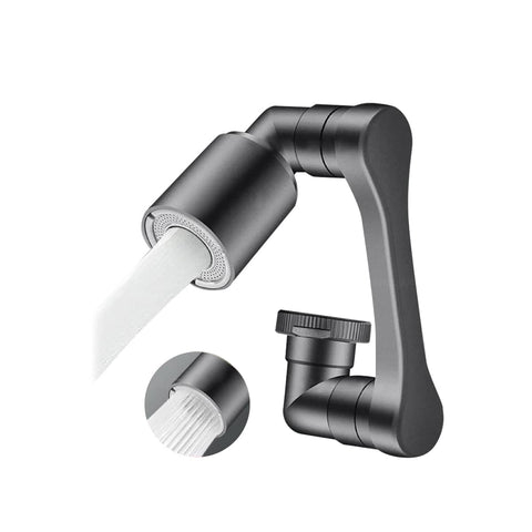 Faucet Extender with 360 Degree Rotating Robotic Arm Design - Black