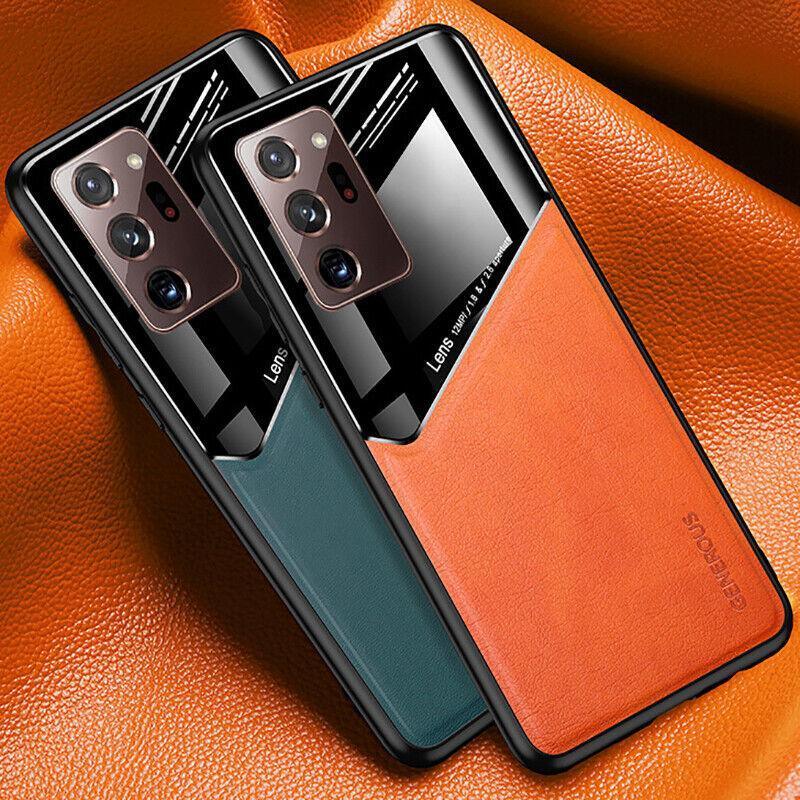 Faux Leather Phone Case, Orange - Samsung Galaxy S21 Plus - view 3
