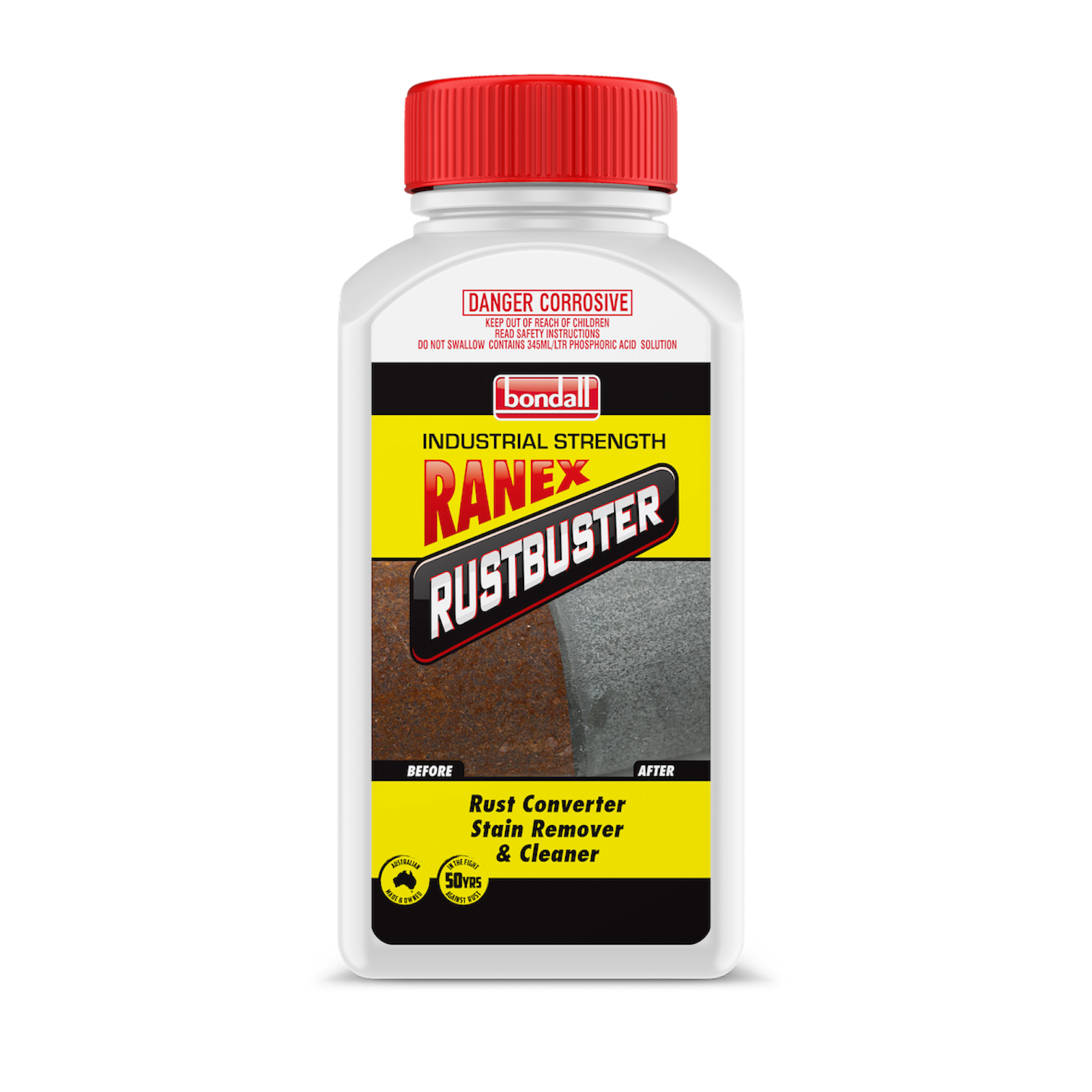 Bondall Ranex Rustbuster Rust Converter 1L - Clear Phosphoric Acid Treatment