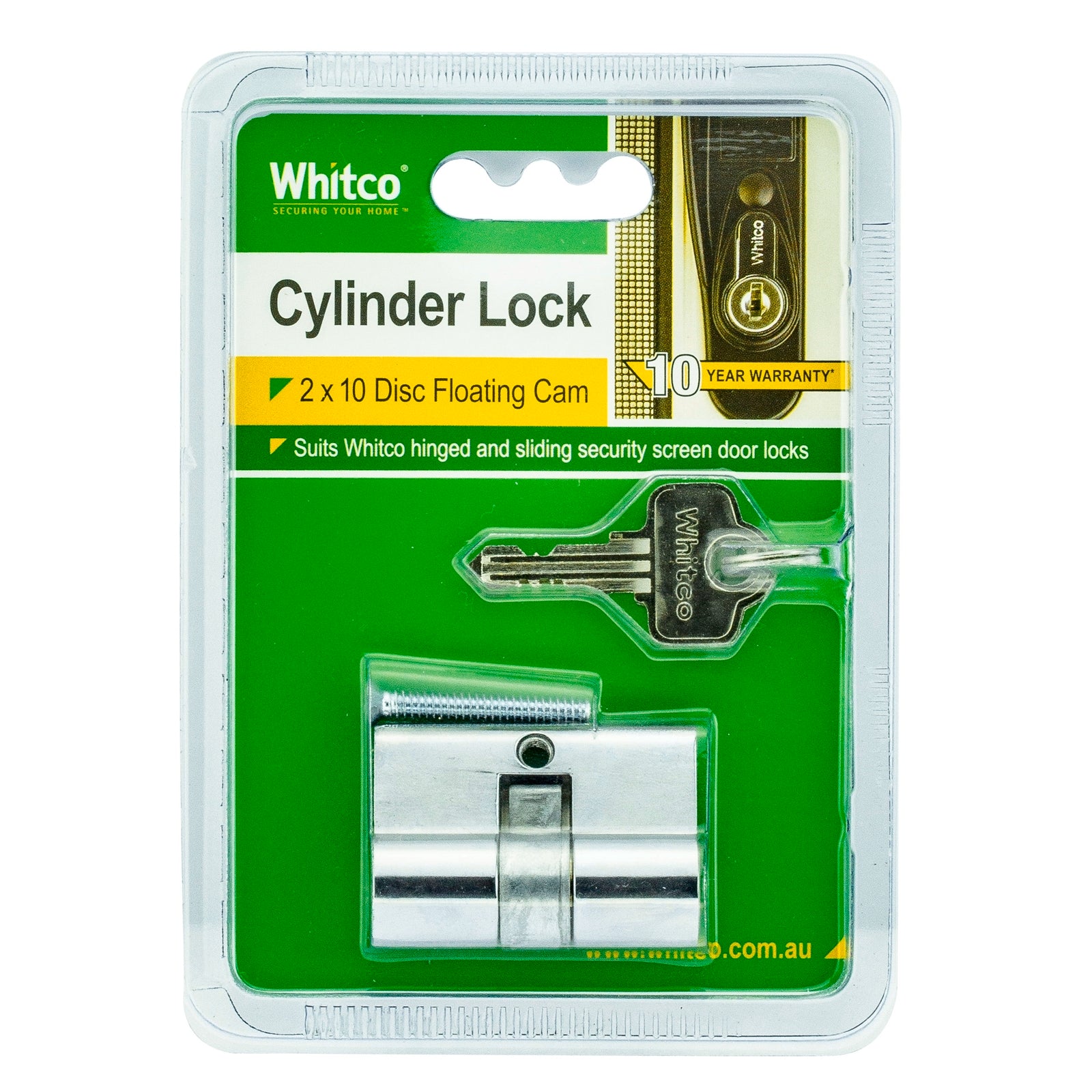 Whitco Replacement Security Disc Cylinder Door Lock, Chrome