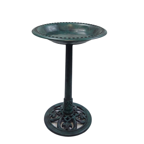 Lotus 50 x 50 x 69cm Green Polypropylene Bird Bath