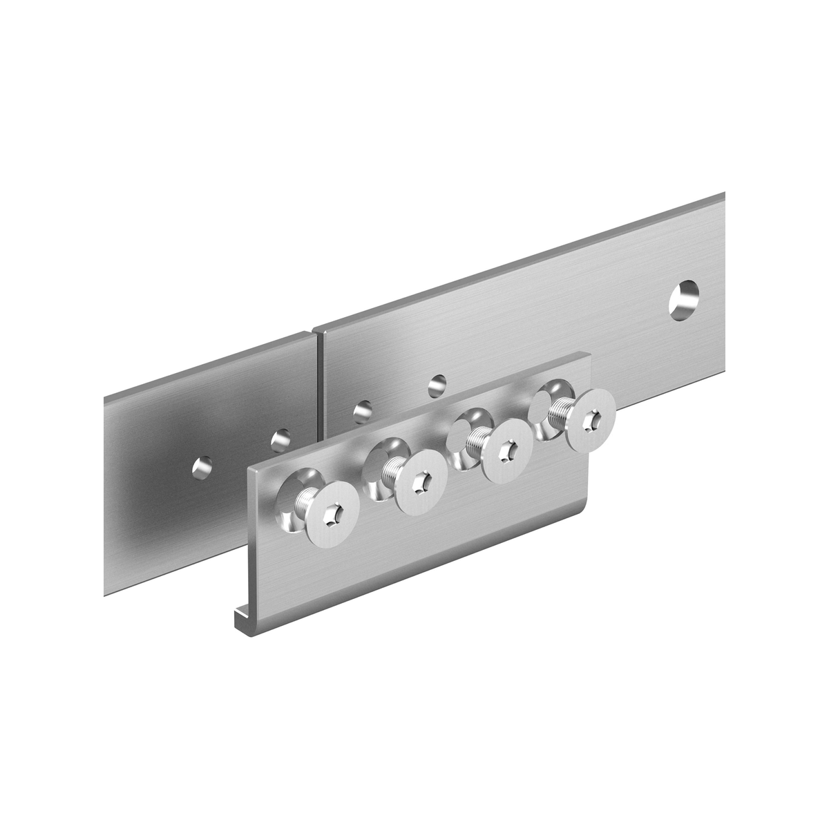 Rolltrak Satin Nickel Plated Steel Barn Door Track Joiner