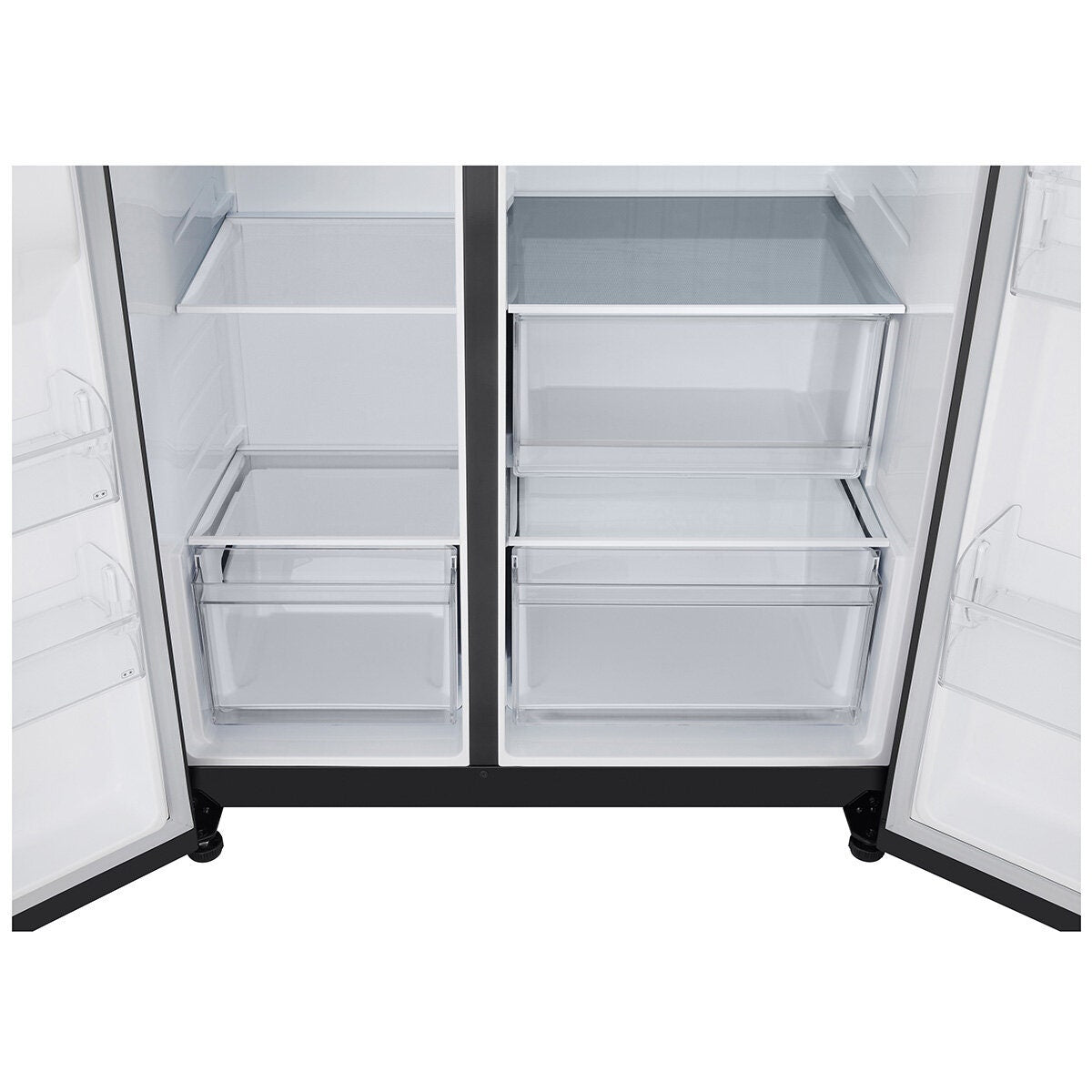 LG 664L Side by Side Fridge - Matte Black, Flat Door Design, 5 Star Energy, Smart Inverter - GS-B599MBL