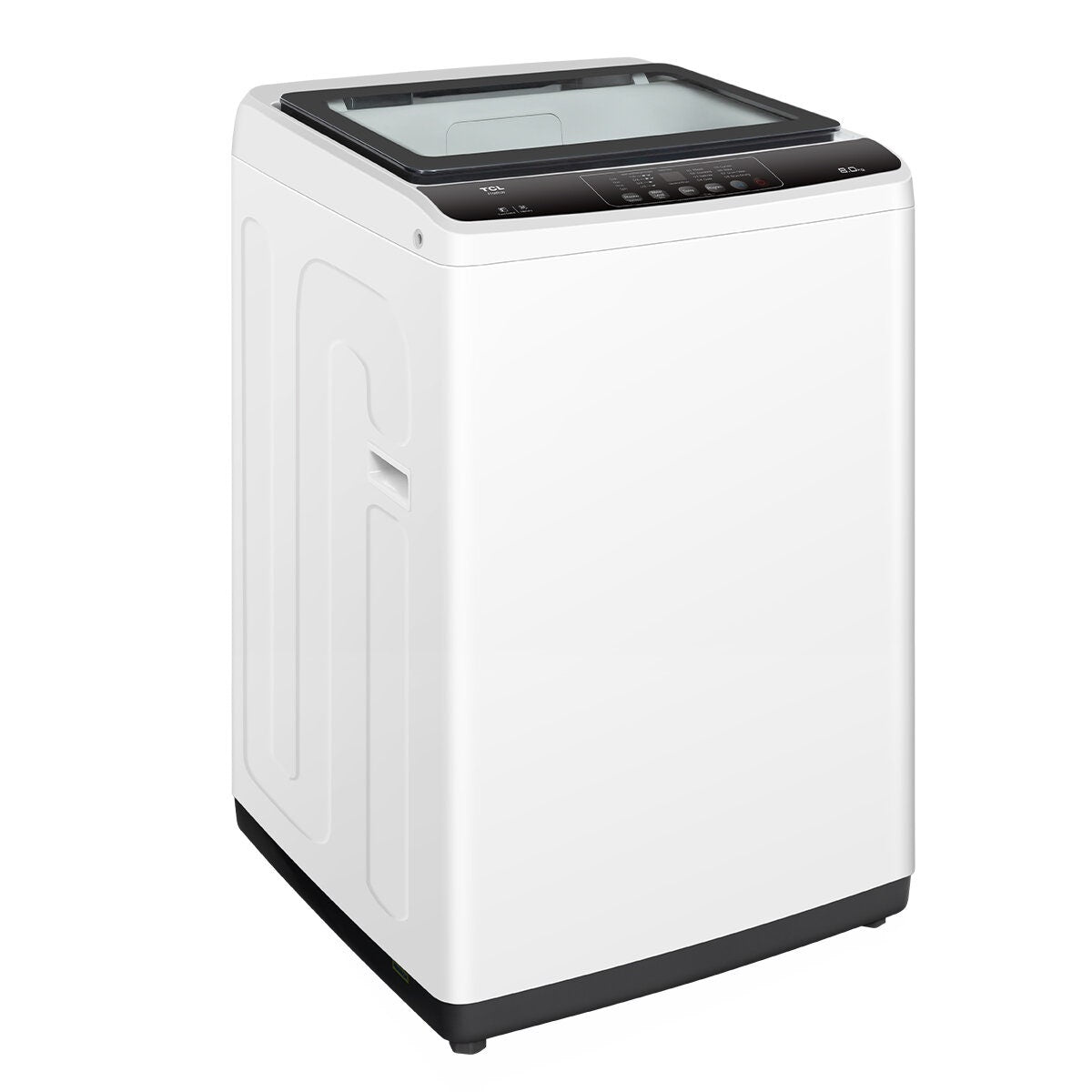 TCL 8kg Top Load Washing Machine - White, Direct Drive Motor, Soft-Close Glass Lid, Fuzzy Logic - F708TLW
