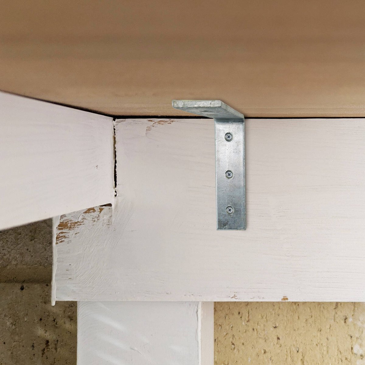 Carinya 250 x 250mm Galvanised Steel Heavy-Duty Angle Bracket, 50kg Capacity