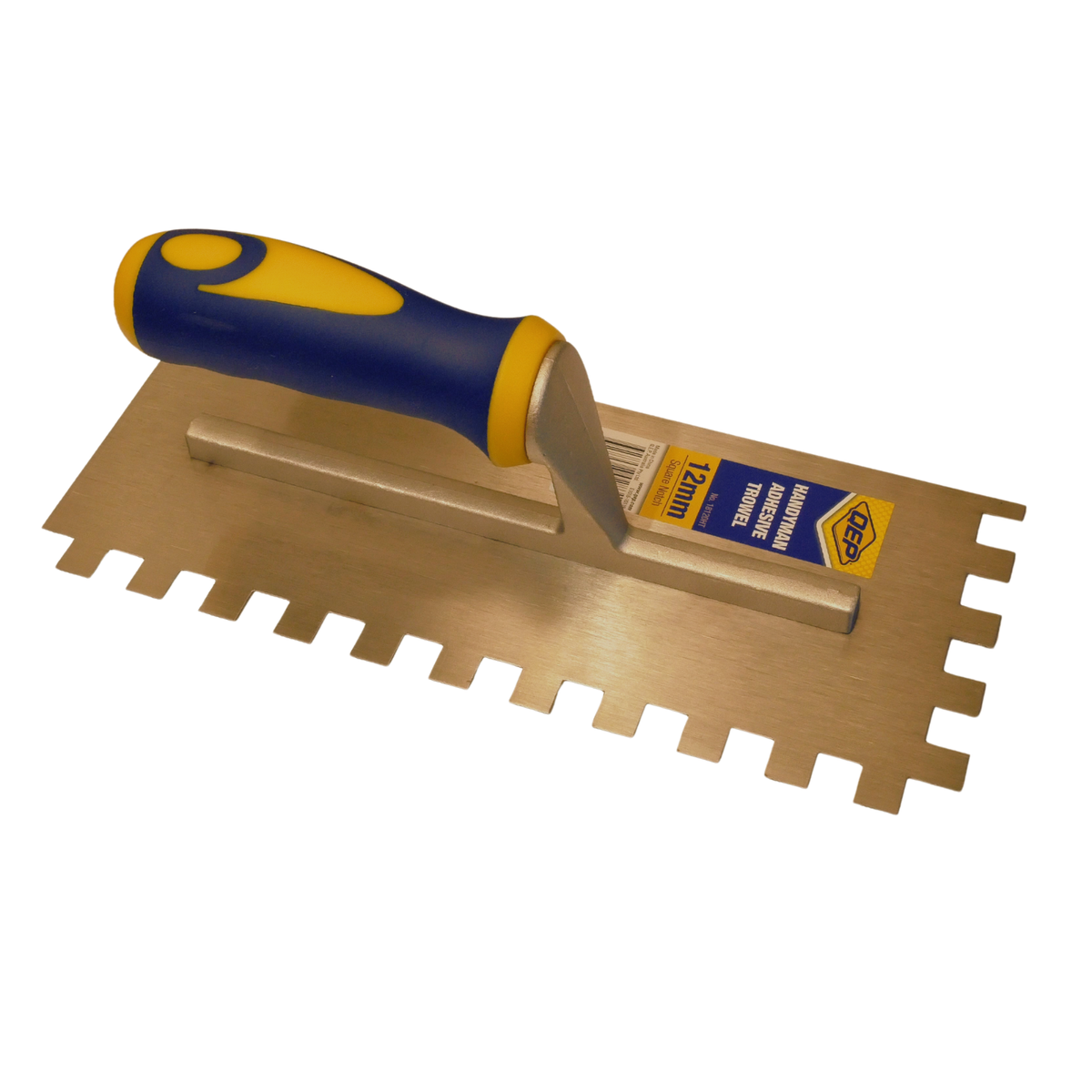 QEP 12mm Square Notch Carbon Steel Tile Adhesive Trowel 18120HT