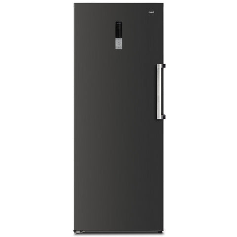 CHiQ 380L Hybrid Upright Fridge Freezer - Black Steel - Total Frost-Free, Multi Air Flow - CSH379NBSL3