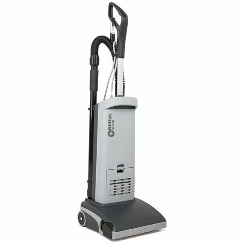 Nilfisk VU500 12 Inch Commercial Upright Vacuum Cleaner - 900W, Bagged, H13 HEPA Filter, Grey - 107418426PA