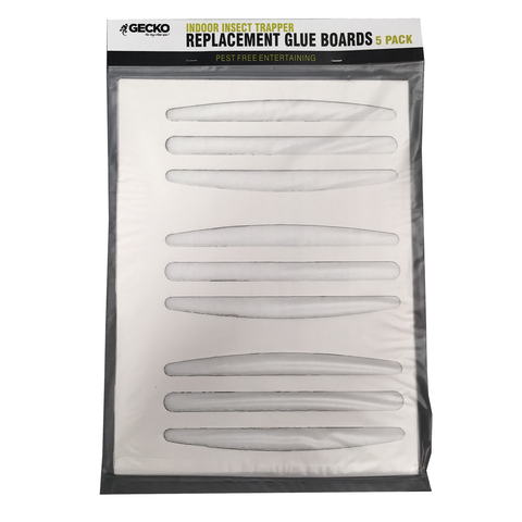 Gecko Sticky Glue Insect Trapper Glue Boards - 5 Pack Refills