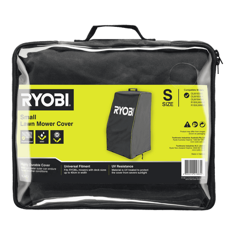 Ryobi Small Lawn Mower Cover, 600D Polyester, Water Resistant, Decks up to 40cm