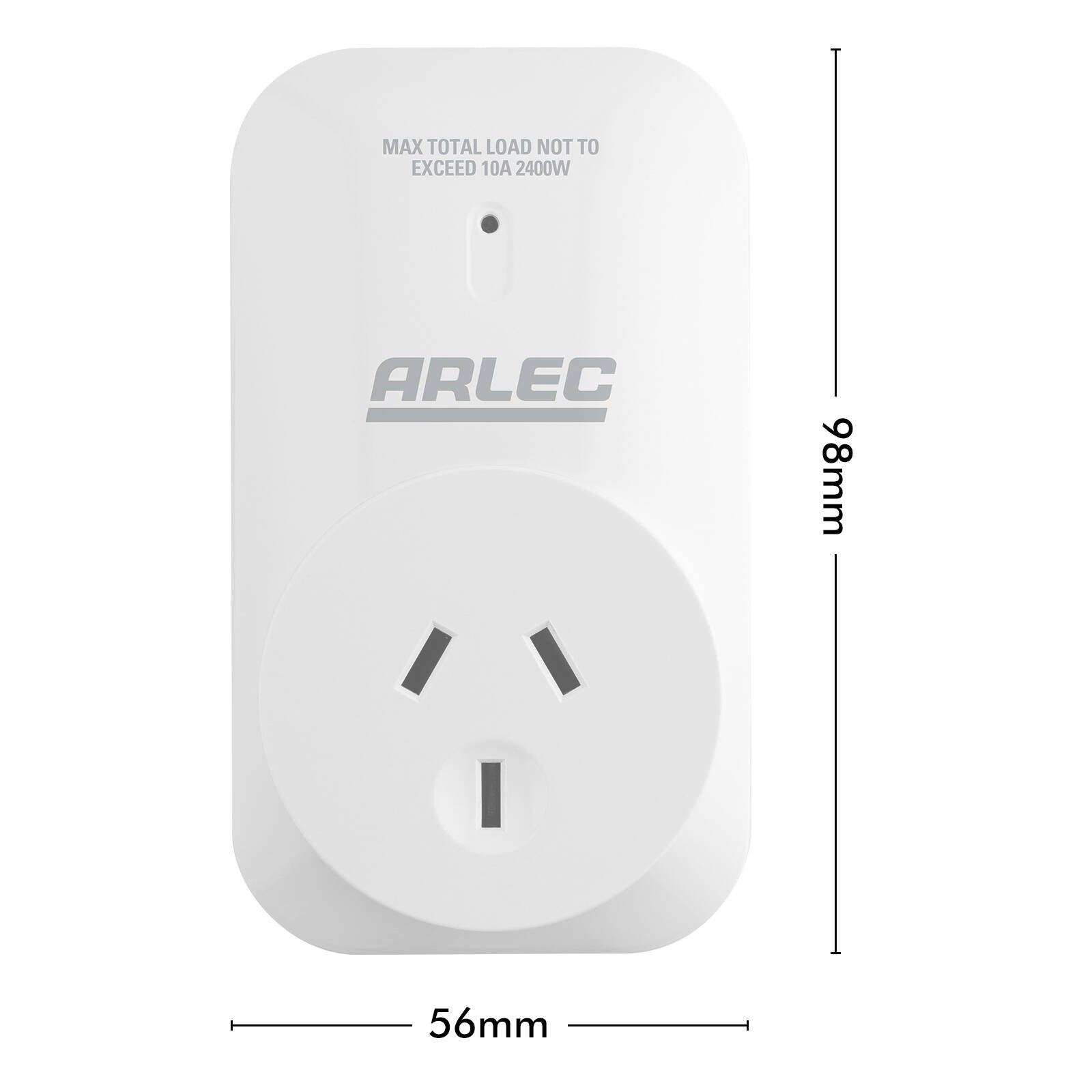 Arlec Remote Controlled Power Outlet Wireless Polycarbonate RC210