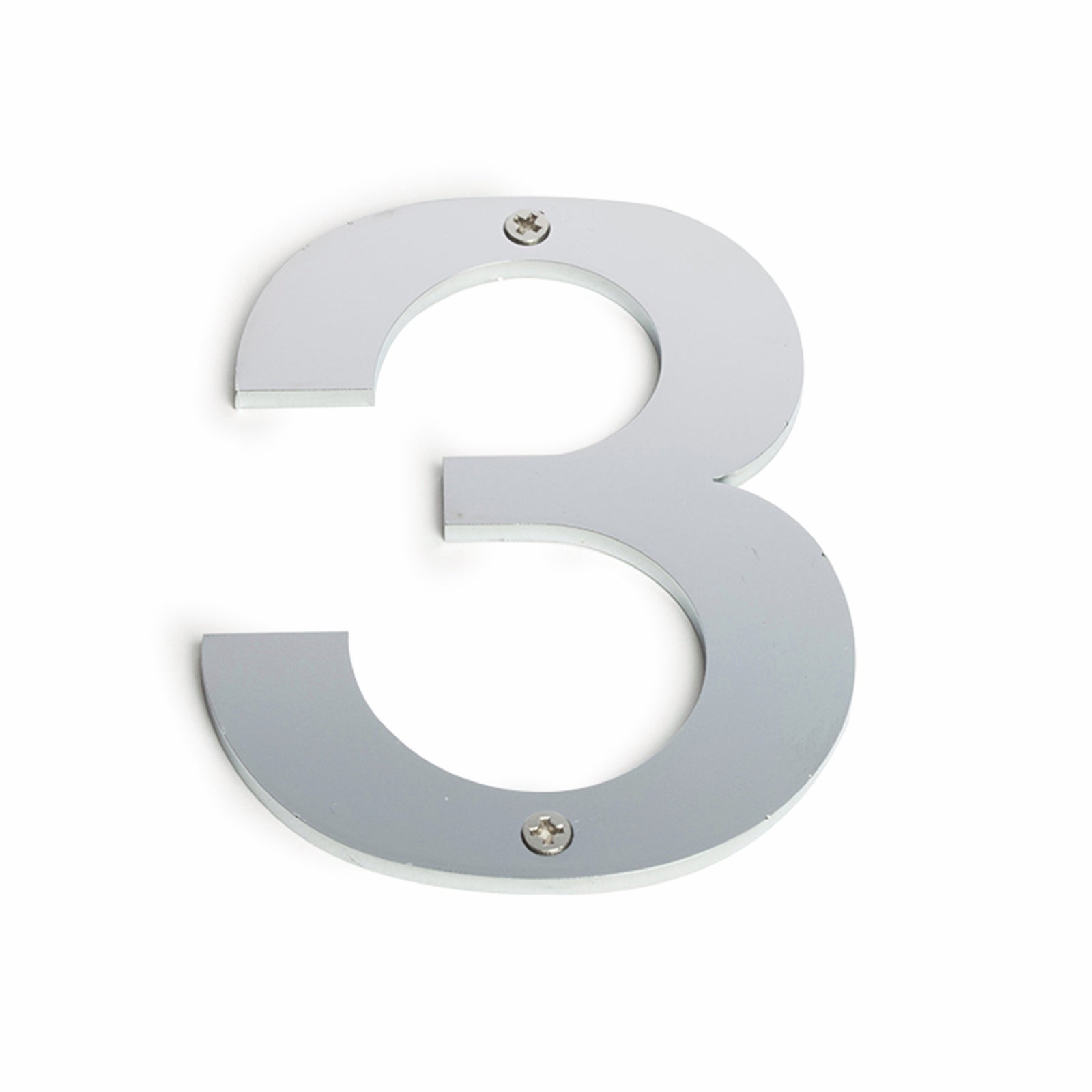 Sandleford 100mm Brushed Stainless Steel House Number 3 - Weather Resistant