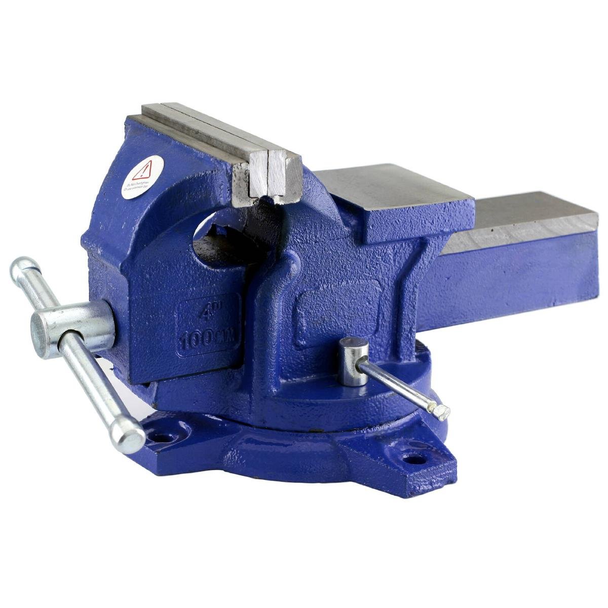 Craftright 100mm Cast Iron Bench Vice with Swivel Base