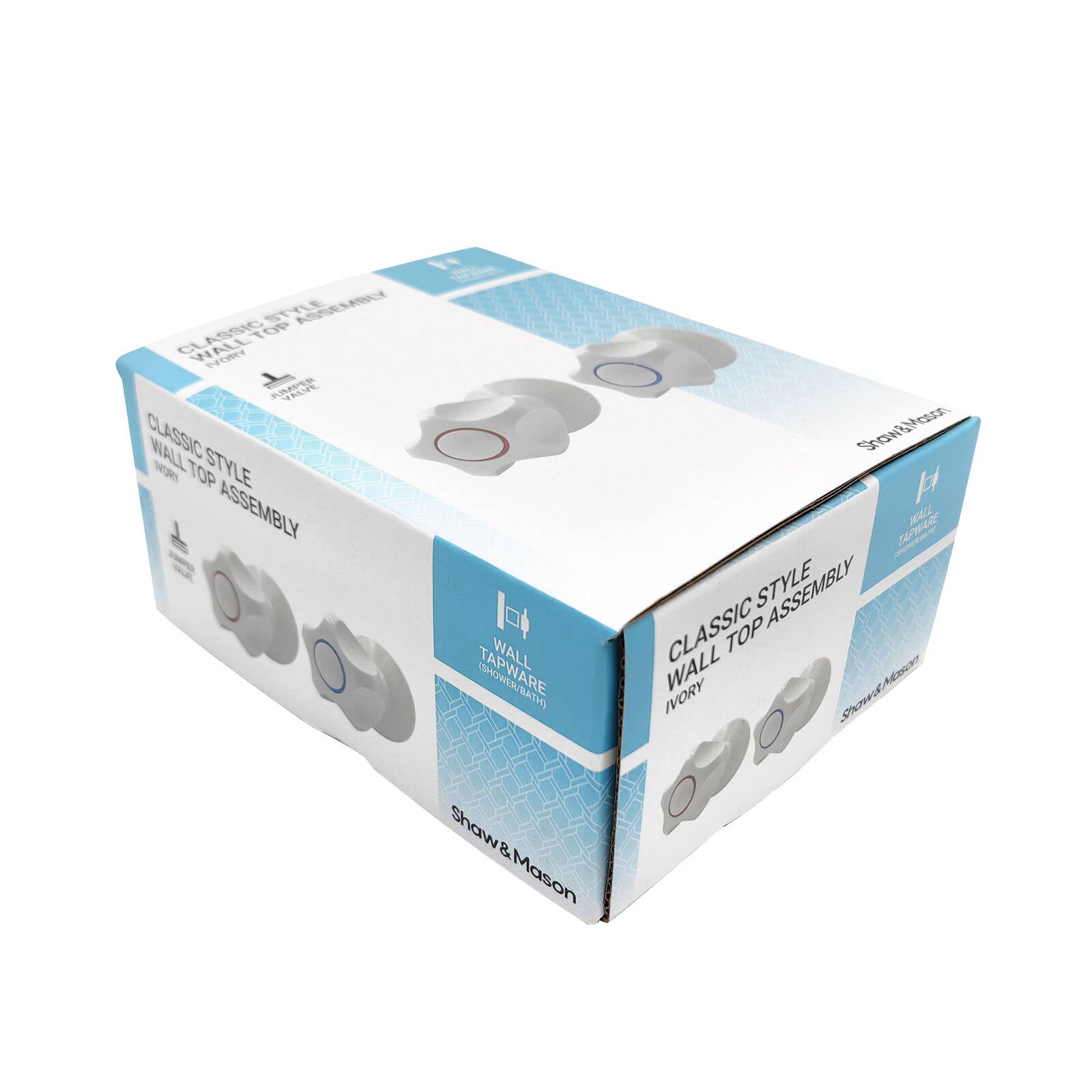 Shaw & Mason Ivory Wall Top Assembly with Handles, ABS Plastic
