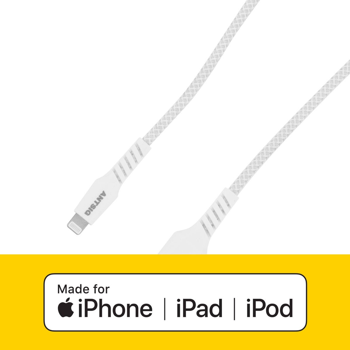 Antsig 2m Braided Lightning to USB-A Cable