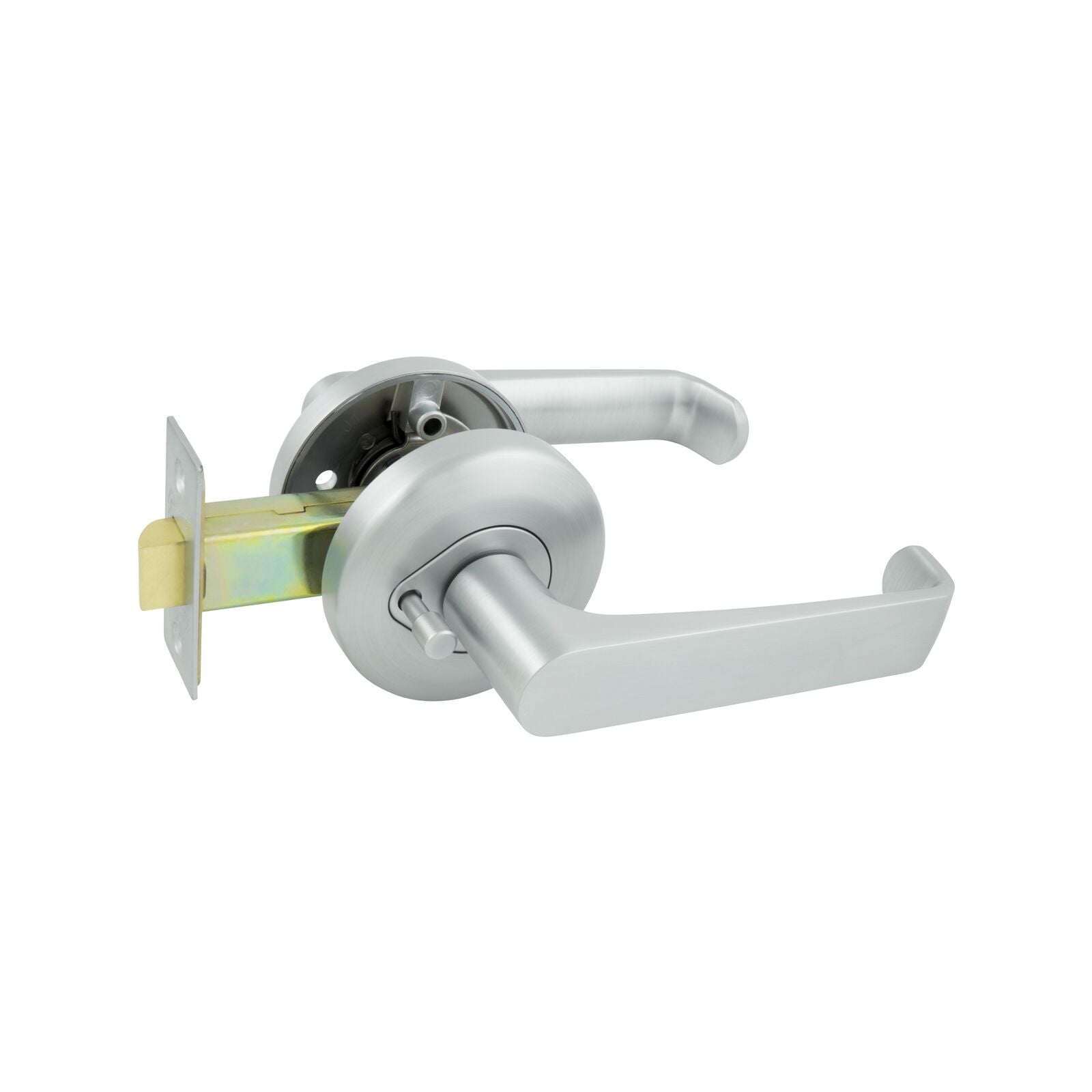 Gainsborough Neue Telo Brushed Satin Chrome Privacy Lever Set