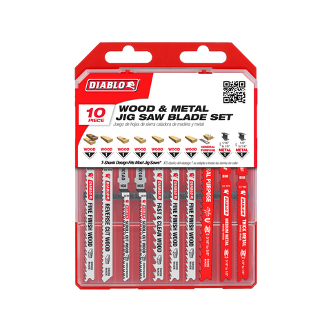 Diablo 10 Piece Jig Saw Blade Set for Wood & Metal