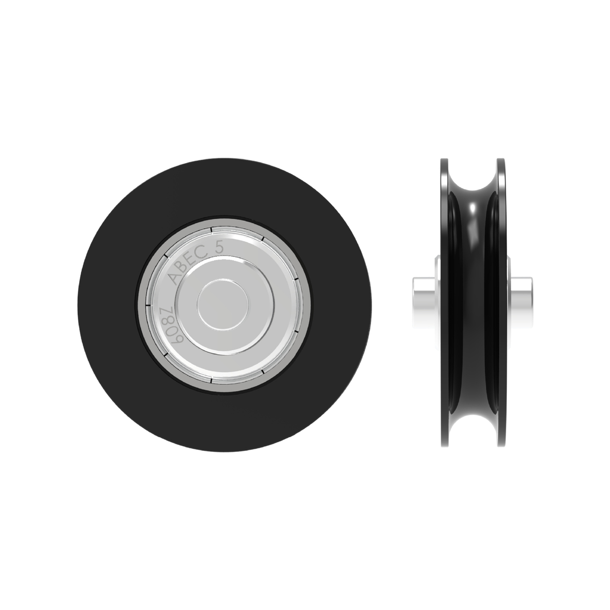 Rolltrak 36mm Stainless Steel Concave Nylon Roller - Patio Door Replacement