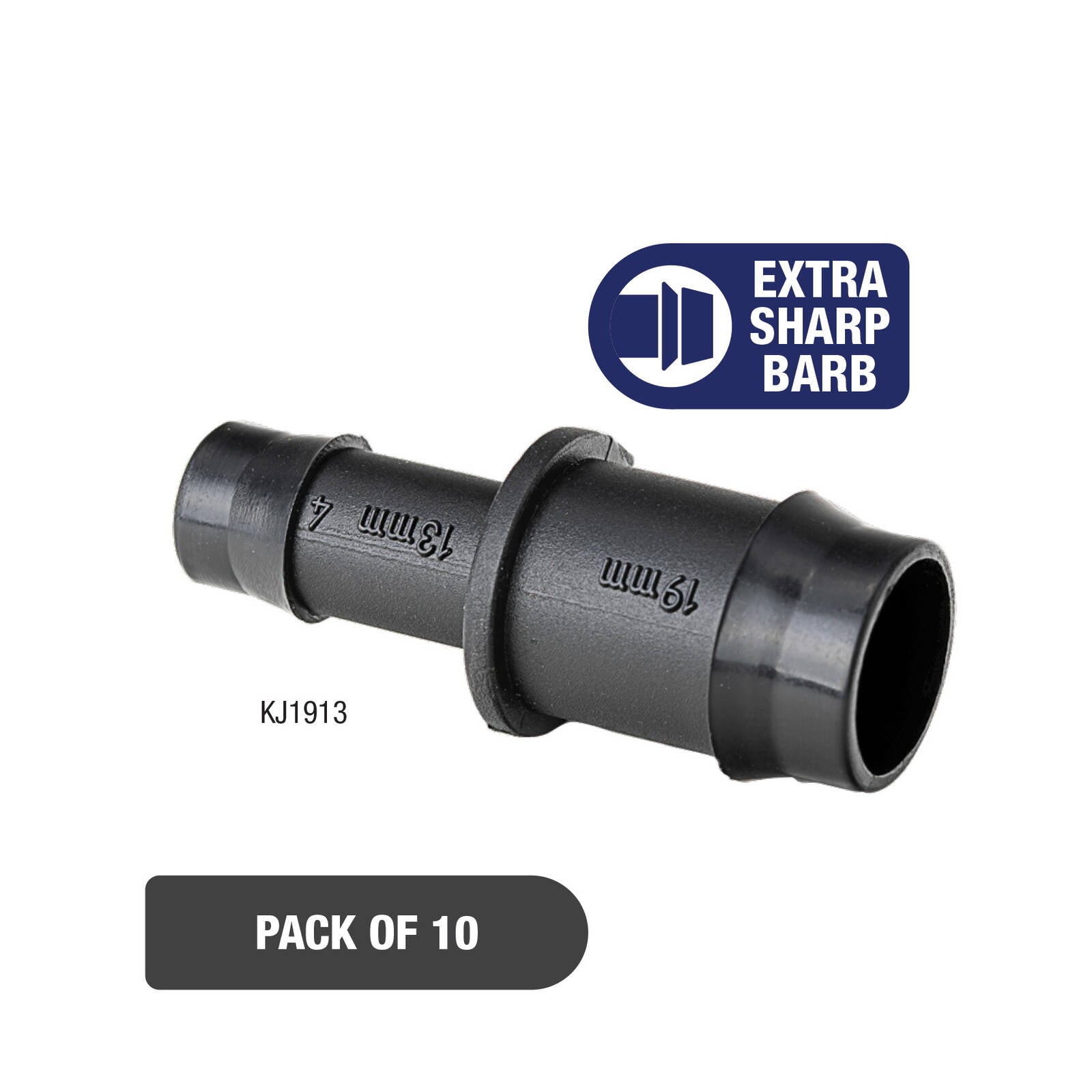 K-Rain 19 x 13mm Reducing Joiner Polypropylene 10 Pack