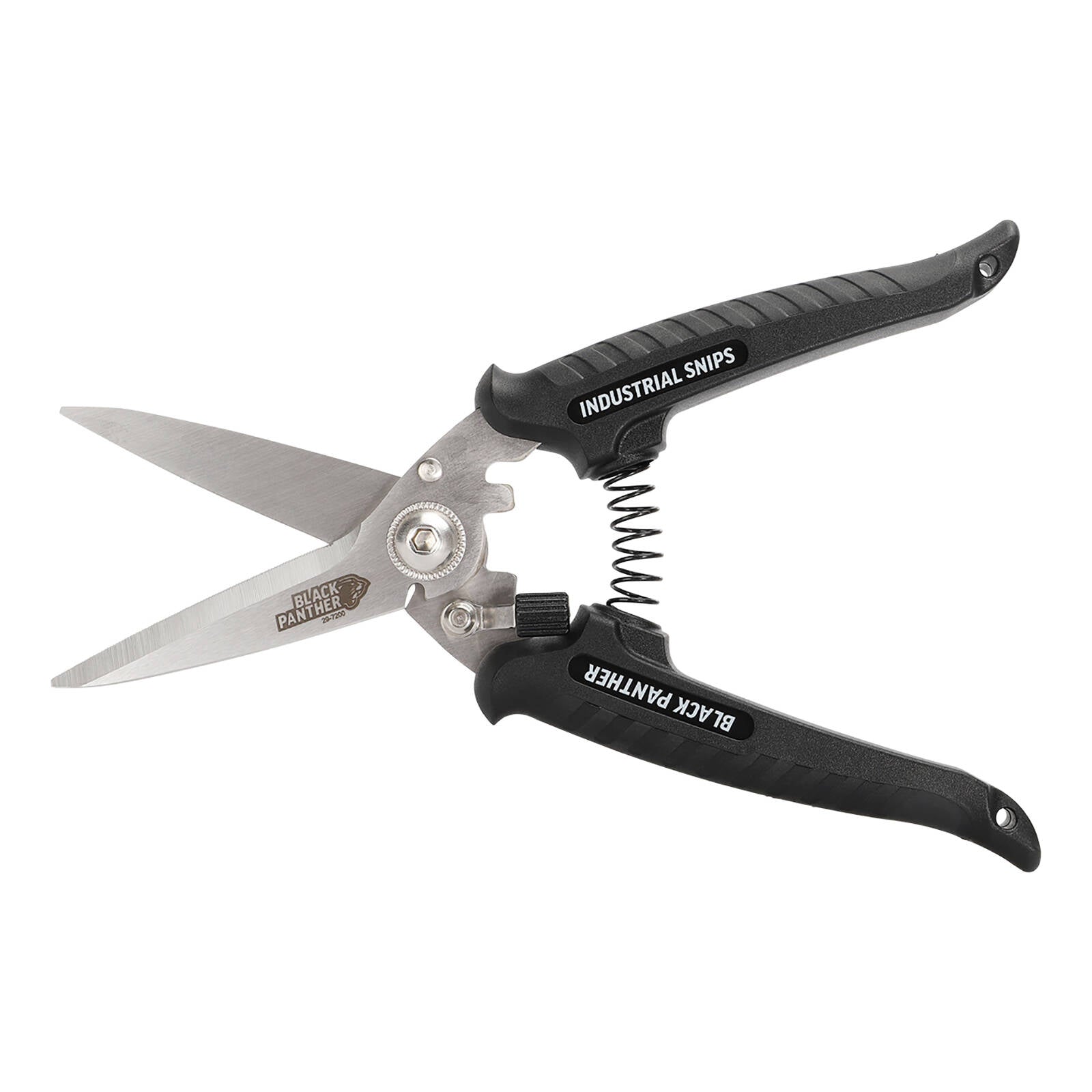 Sterling 200mm Black Panther Industrial Snips - Serrated Anti-Slip Blade