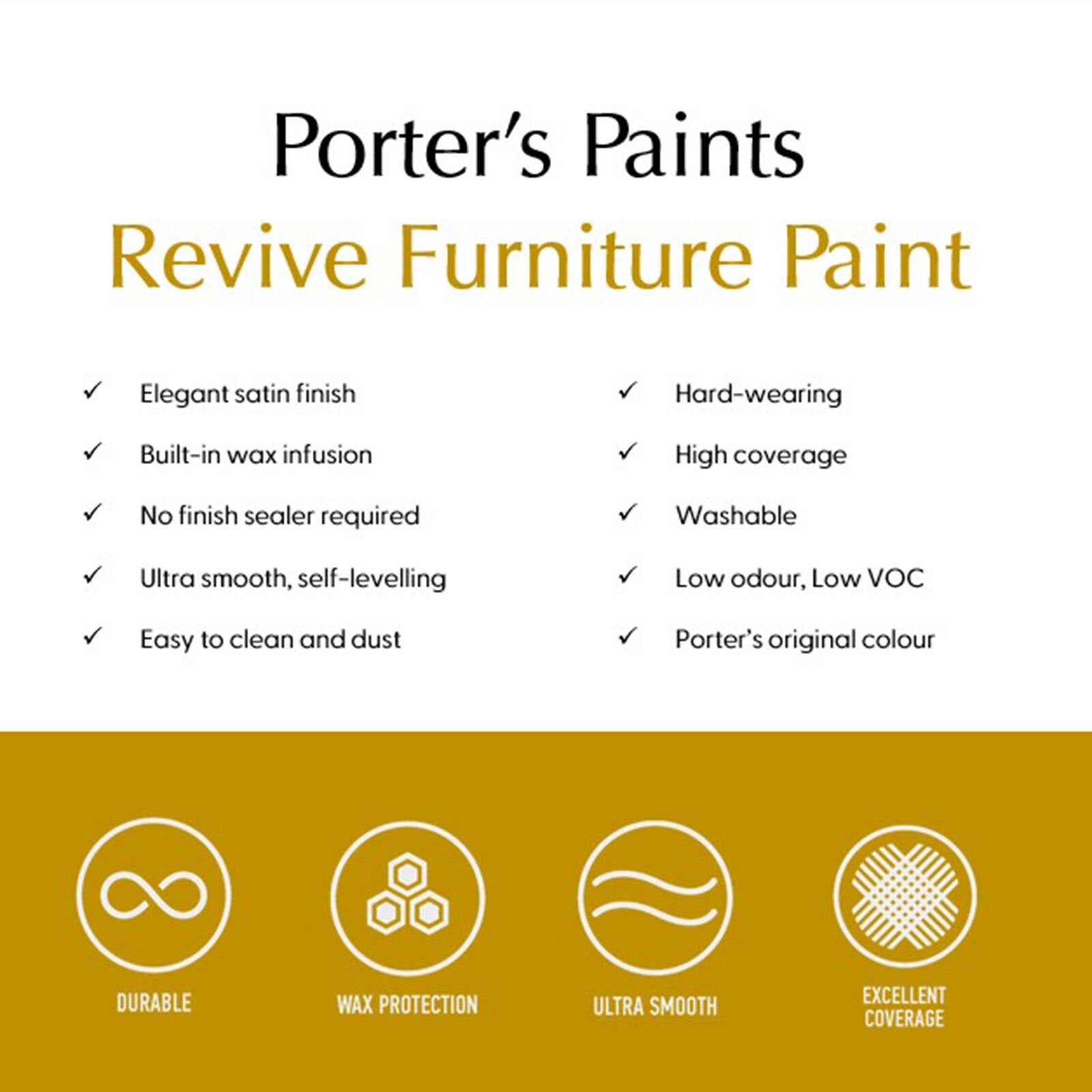 Porter's Paints 400ml Irish Linen Revive Furniture Paint