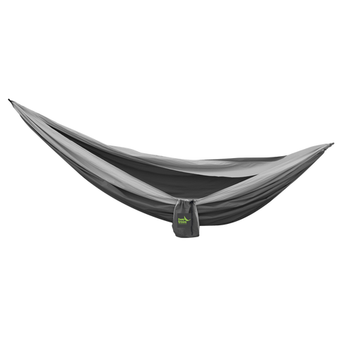 Two Trees Single Nylon Hammock 120 x 275cm Lightweight Travel Grey
