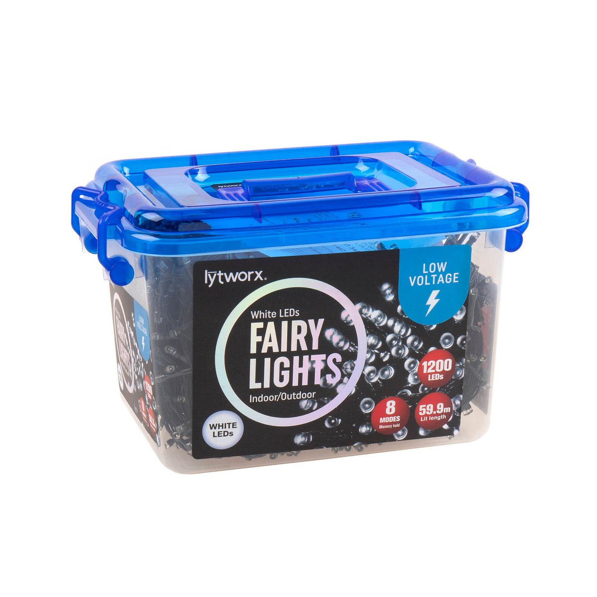 Lytworx 59.9m White Low Voltage Fairy Lights - 1200 Pack 60608