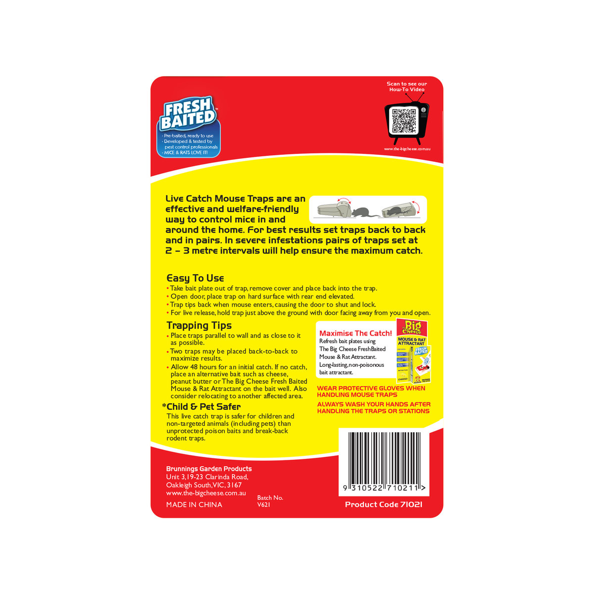 The Big Cheese Live Catch Mouse Trap - 2 Pack