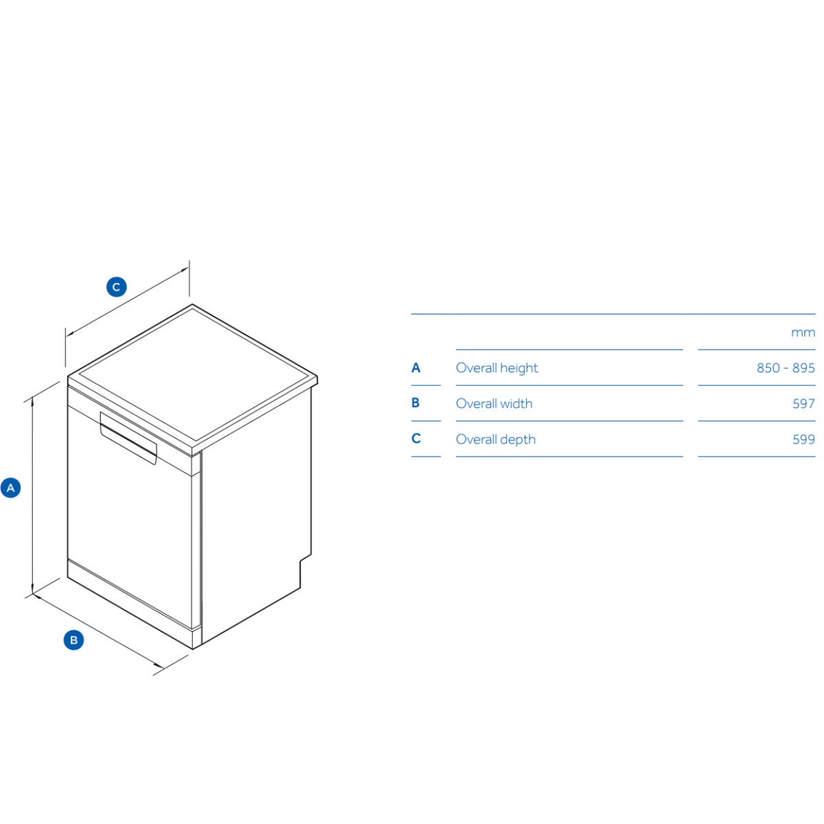 Haier 60cm Freestanding Dishwasher with Sanitise - 15 Place Settings - Satina - ThermoDry - HDW15F1S1