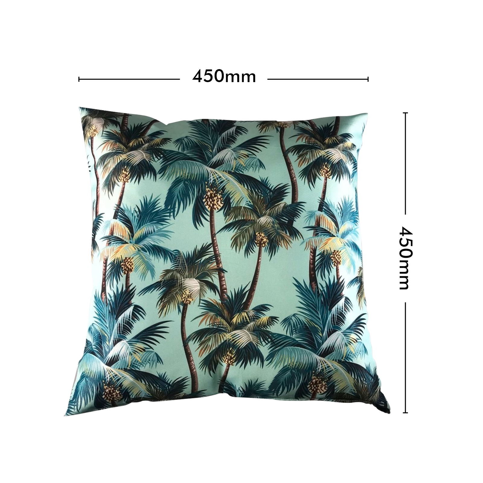 Mojo 45cm L.A. Palm Blue Polyester Cushion Cover Tropical Print