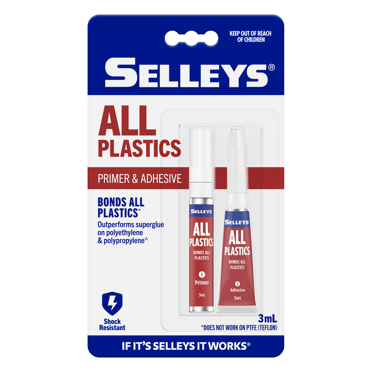 Selleys All Plastics 3ml Super Glue Clear