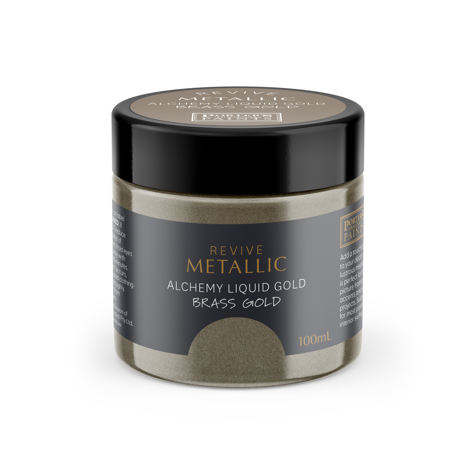 Porter's Paints 100ml Metallic Brass Gold Furniture Paint