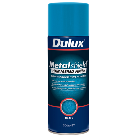 Dulux Metalshield 300g Hammered Finish Spray Paint Blue - Rust & Corrosion Protection