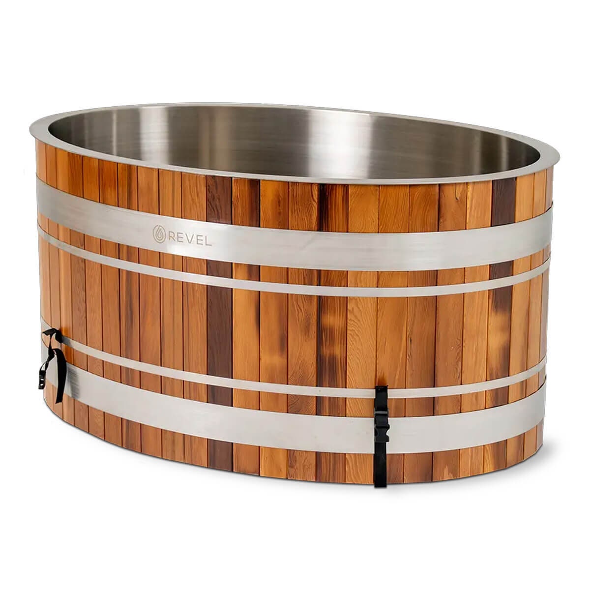 Revel Glacier Premium Solo Cedar Ice Bath with 1HP Chiller Unit - Western Red Cedar Tub - R-ICESOLO-V3