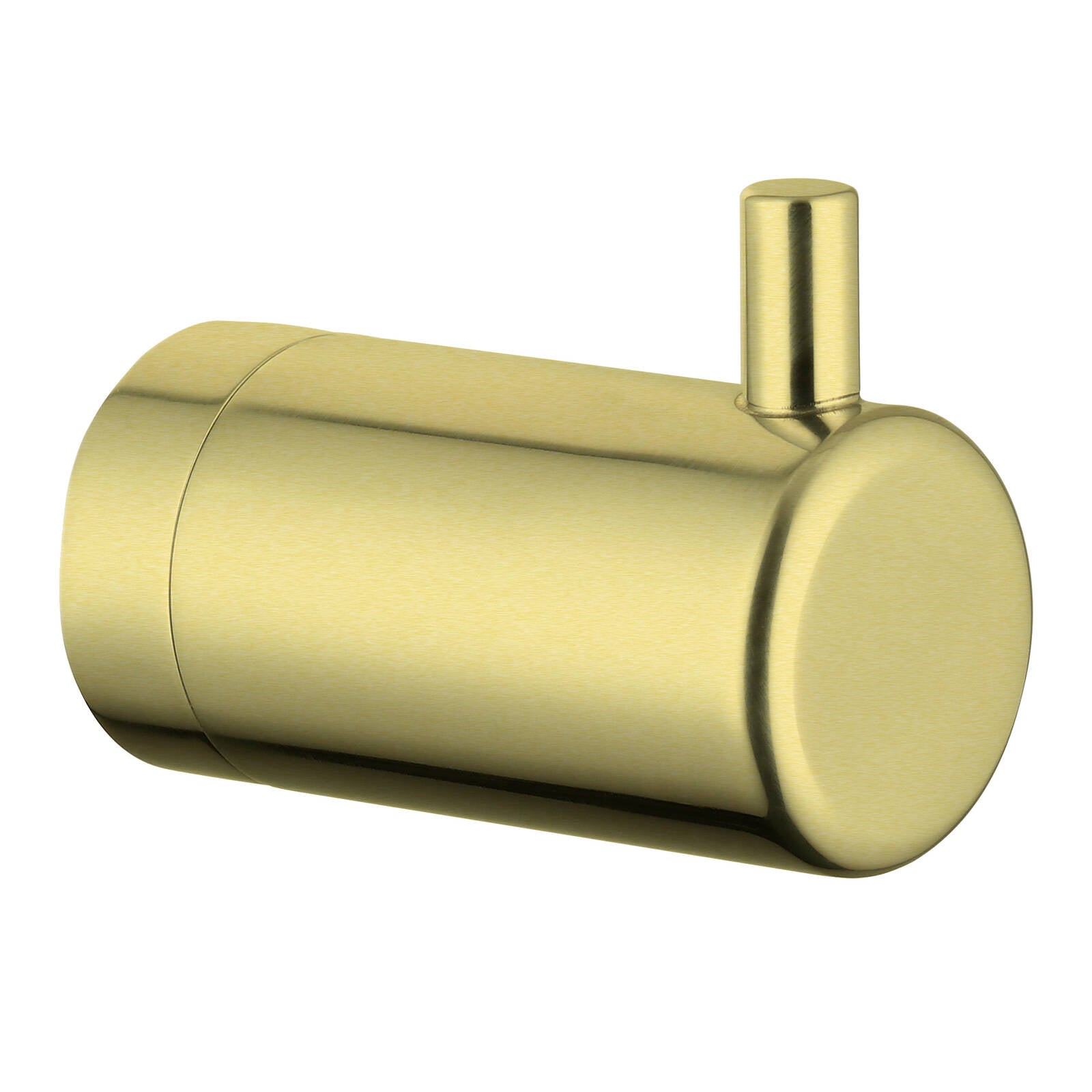 Evekare Brushed Brass Heavy Duty Robe Hook, Brass Construction