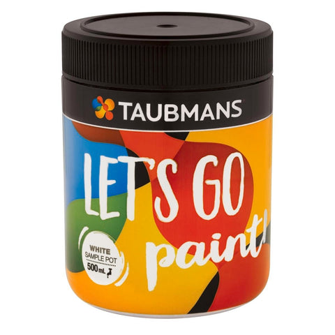 Taubmans 500ml White Sample Pot - Water-Based Acrylic - Easy Application - SuperSaverAU - view 1