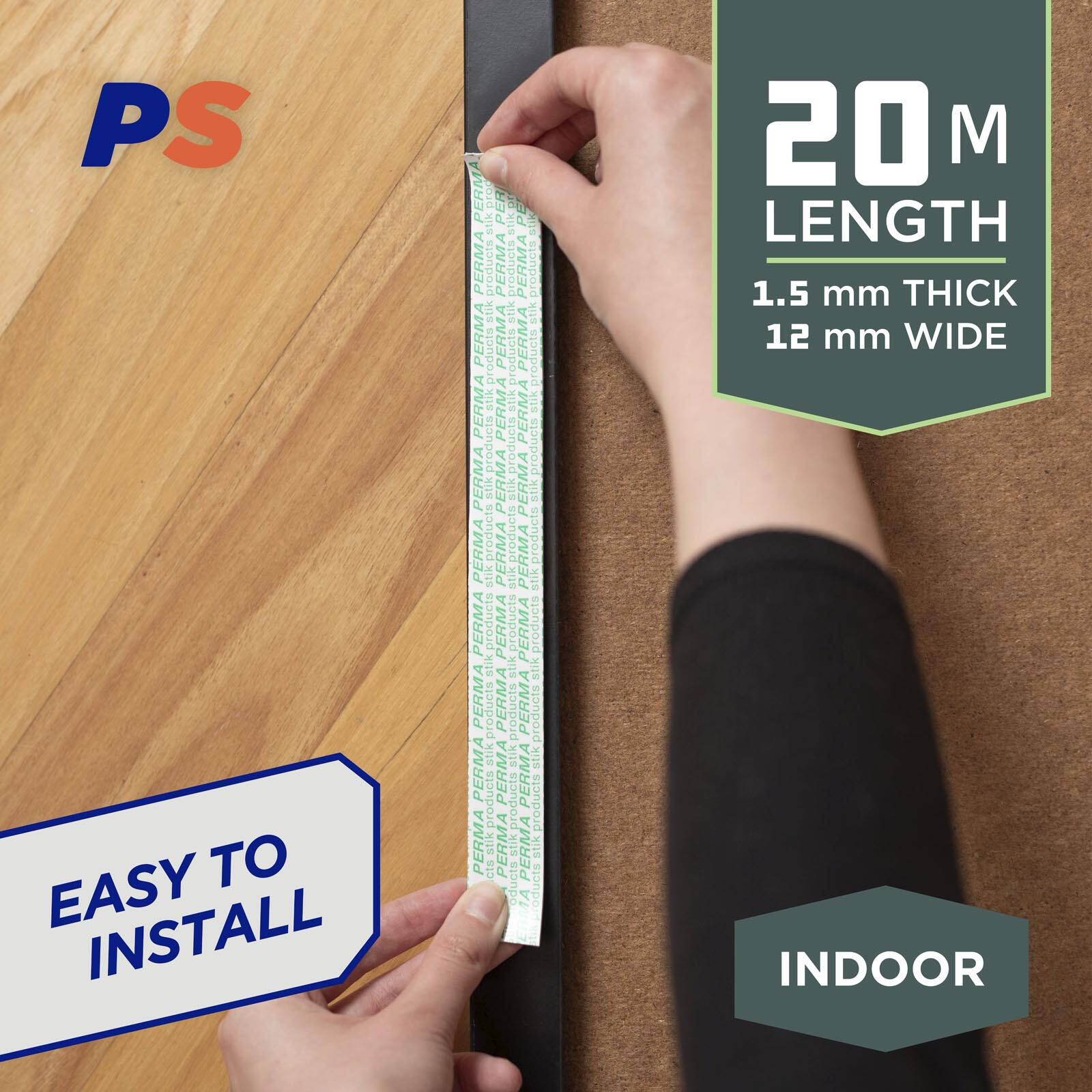 Permastik 12mm x 20m White Double-Sided Indoor Foam Mounting Tape