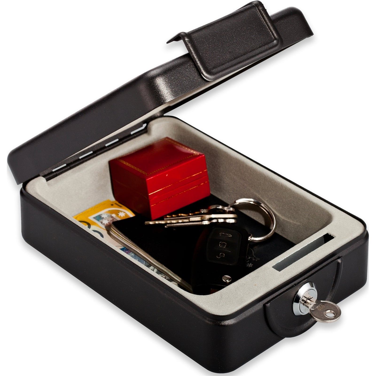 Sandleford 210 x 155 x 55mm Galvanised Steel Key Lock Safety Box