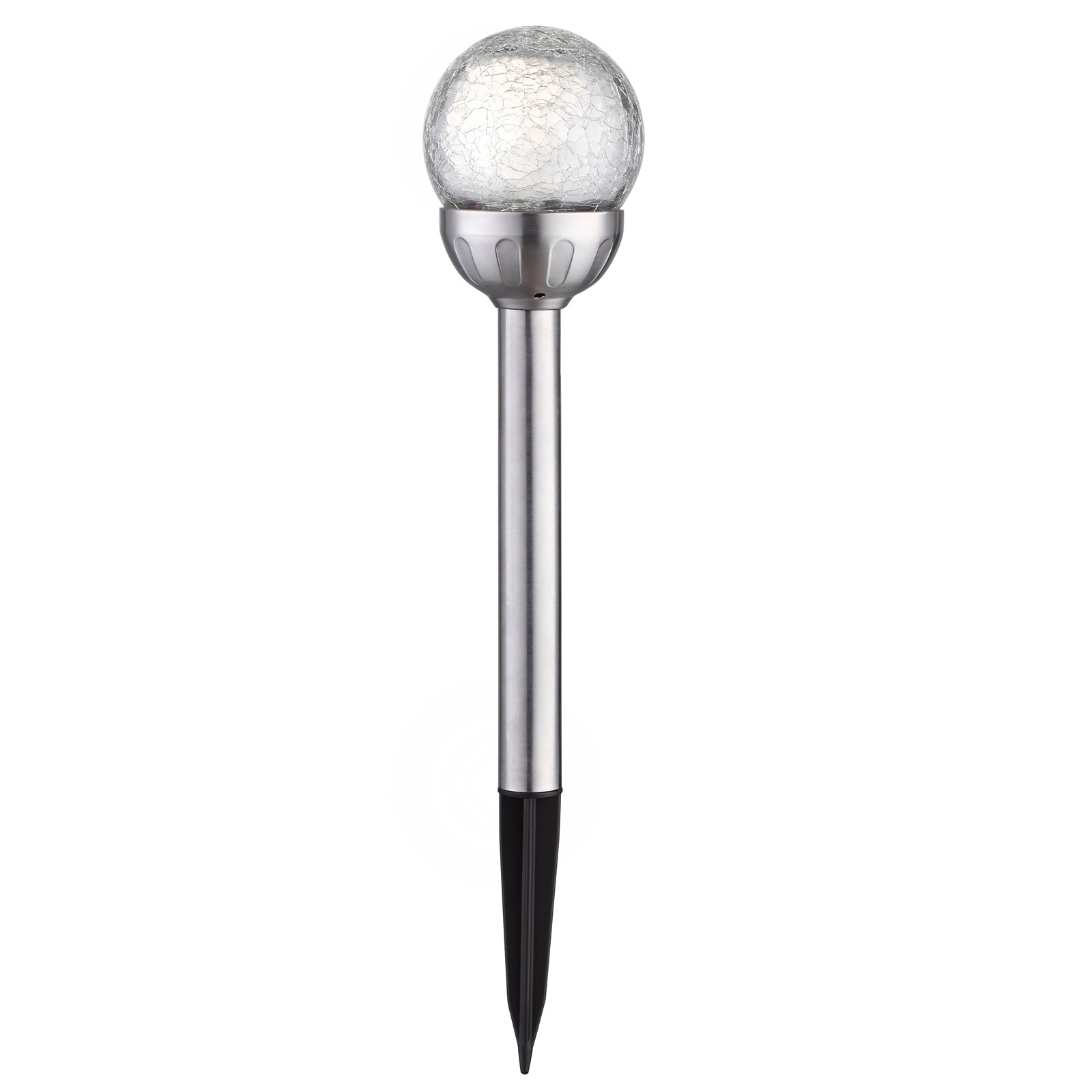Solar Magic 8cm Crackle Ball Solar Path Light Glass Stainless Steel GL162