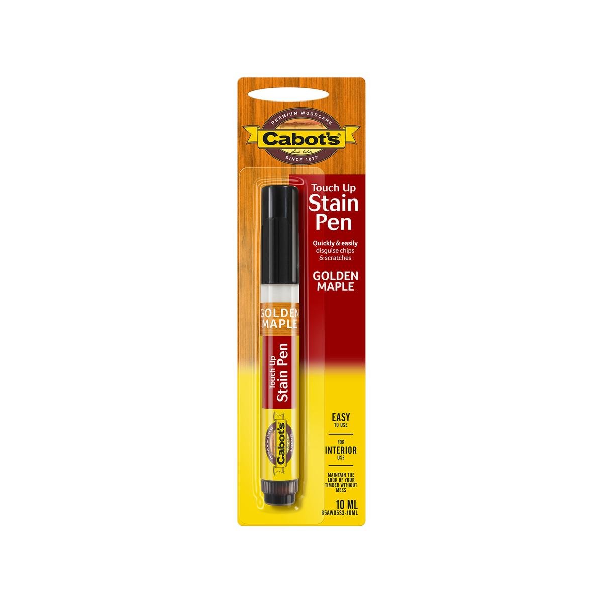 Cabot S Touch Up Stain Pen 10ml Golden Maple - Disguises Chips & Scratches - SuperSaverAU - view 1